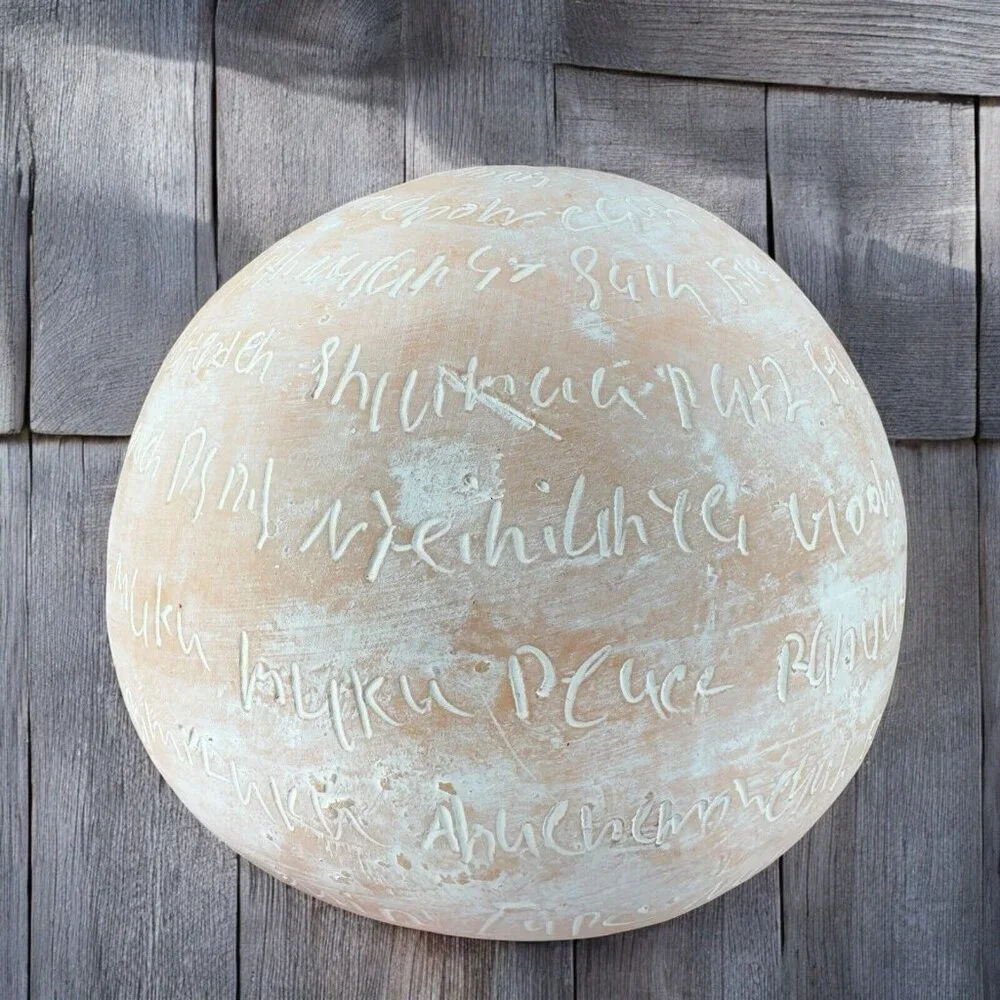 Bangladesh by Corr the jute‎ works Peace Coin Piggy Bank Whitewash Ceramic Round